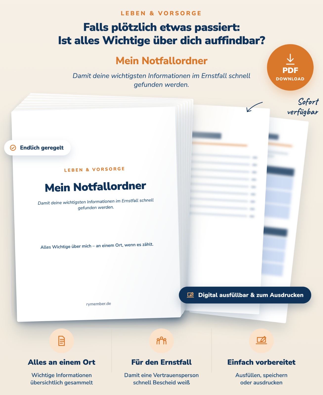 Mein Notfallordner – Produktvorschau